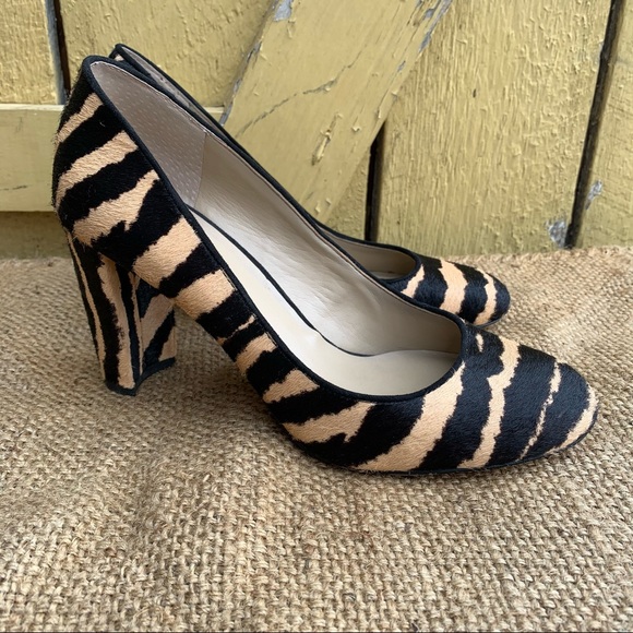 Ann Taylor Zebra Animal Print Calf Hair Heels - Picture 4 of 6